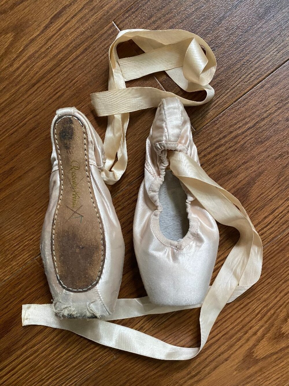 Russian Pointe Ballet Pointe Shoes Dead Worn For Crafts Decor Prop Pink